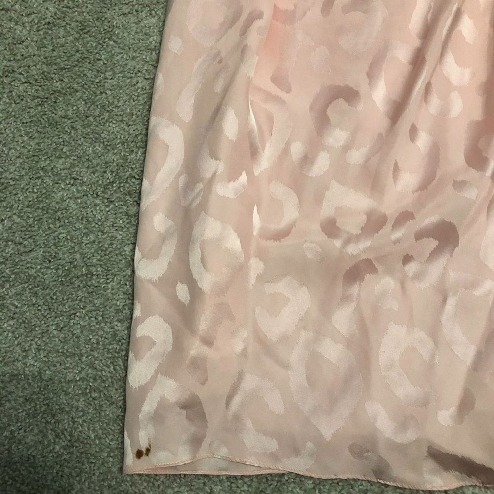 Vintage A.J. Bari Pink Midi dress Scoop neck Sequins trim long sleeves Size 12 - Picture 10 of 10